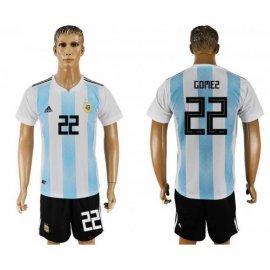Argentina #22 GOMEZ Home 2018 FIFA World Cup Soccer Jersey