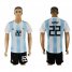 Argentina #22 GOMEZ Home 2018 FIFA World Cup Soccer Jersey