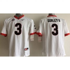 Youth Georgia Bulldogs #3 Todd Gurley II White Stitched NCAA Jersey