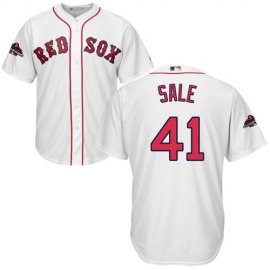 Boston Red Sox #41 Chris Sale White Cool Base 2018 World Series Champions Stitched Youth MLB Jersey