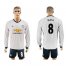 Manchester United #8 Mata Sec Away Long Sleeves Soccer Club Jersey