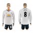 Manchester United #8 Mata Sec Away Long Sleeves Soccer Club Jersey