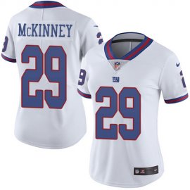 Nike New York Giants #29 Xavier McKinney White Womens Stitched NFL Limited Rush Jersey