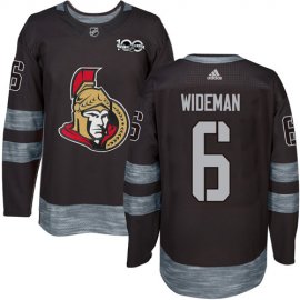 Adidas Ottawa Senators #6 Chris Wideman Black 1917-2017 100th Anniversary Stitched NHL Jersey