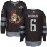 Adidas Ottawa Senators #6 Chris Wideman Black 1917-2017 100th Anniversary Stitched NHL Jersey