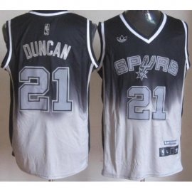 San Antonio Spurs 21 Tim Duncan Black Grey Revolution 30 Swingman NBA Jerseys Cheap