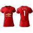 Womens Manchester United #1 DE GEA Red Home Soccer Club Jersey