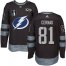 Adidas Tampa Bay Lightning #81 Erik Cernak Black 2022 Stanley Cup Final Patch 100th Anniversary Stitched NHL Jersey Mens
