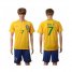 Brazil #7 Hulk Home Soccer Country Jersey