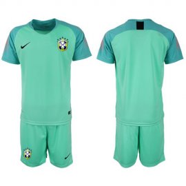 Brazil Blank Green Goalkeeper Soccer Country Jersey