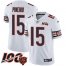 Nike Chicago Bears #15 Eddy Pineiro White Mens 100th Season Stitched NFL Vapor Untouchable Limited Jersey
