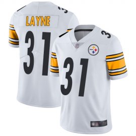Nike Pittsburgh Steelers #31 Justin Layne White Mens Stitched NFL Vapor Untouchable Limited Jersey