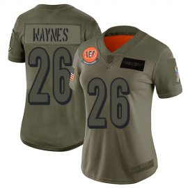 Nike Cincinnati Bengals #26 Trae Waynes Camo Womens Stitched NFL Limited 2019 Salute To Service Jersey