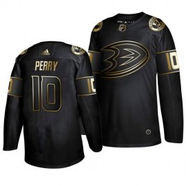 Adidas Anaheim Ducks #10 Corey Perry Mens 2019 Black Golden Edition Authentic Stitched NHL Jersey