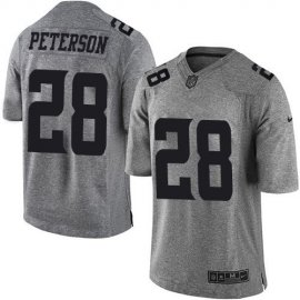 Nike Minnesota Vikings #28 Adrian Peterson Gray Mens Stitched NFL Limited Gridiron Gray Jersey