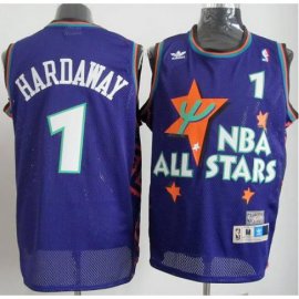 Orlando Magic 1 Penny Hardaway Swingman Purple 1995 All Star Throwback NBA Jersey Cheap