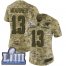 Nike Los Angeles Rams #13 Kurt Warner Camo Super Bowl LIII Bound Womens Stitched NFL Limited 2018 Salute to Service Jersey