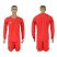 Spain Blank Red Long Sleeves Goalkeeper Soccer Country Jersey