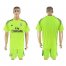 Real Madrid Blank Shiny Green Goalkeeper Soccer Club Jersey