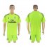 Real Madrid Blank Shiny Green Goalkeeper Soccer Club Jersey