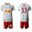 Red Bull #33 Long White Home Soccer Club Jersey