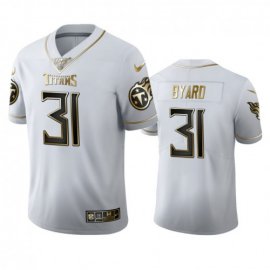 Tennessee Titans #31 Kevin Byard Mens Nike White Golden Edition Vapor Limited NFL 100 Jersey