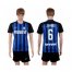 Inter Milan #6 J.Mario Home Soccer Club Jersey