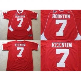 Houston Cougars 7 Case Keenum Red NCAA Football Jersey