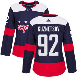 Adidas Washington Capitals #92 Evgeny Kuznetsov Navy Authentic 2018 Stadium Series Womens Stitched NHL Jersey