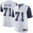 Nike Dallas Cowboys #71 Lael Collins White Mens Stitched NFL Limited Rush Jersey