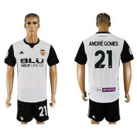 Valencia #21 Andre Gomes Home Soccer Club Jersey