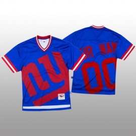 NFL New York Giants Custom Blue Mens Mitchell & Nell Big Face Fashion Limited NFL Jersey