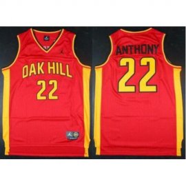 Oak Hill Academy High School 22 Carmelo Anthony Red Swingman Basketball Jerseys Cheap