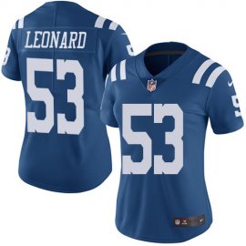 Nike Indianapolis Colts #53 Darius Leonard Royal Blue Womens Stitched NFL Limited Rush Jersey