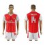 Arsenal #14 Walcott Champions League Home Soccer Club Jersey