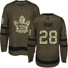 Adidas Toronto Maple Leafs #28 Tie Domi Green Salute to Service Stitched NHL Jersey