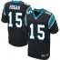 Nike Carolina Panthers #15 Chris Hogan Black Team Color Mens Stitched NFL Elite Jersey