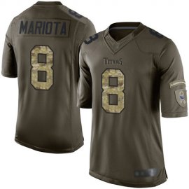 Nike Tennessee Titans #8 Marcus Mariota Green Mens Stitched NFL Limited 2015 Salute To Service Jersey