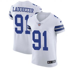 Nike Dallas Cowboys #91 L. P. Ladouceur White Mens Stitched NFL Vapor Untouchable Elite Jersey