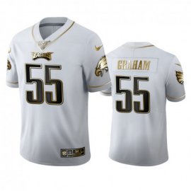 Philadelphia Eagles #55 Brandon Graham Mens Nike White Golden Edition Vapor Limited NFL 100 Jersey