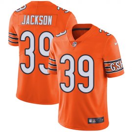 Nike Chicago Bears #39 Eddie Jackson Orange Mens Stitched NFL Limited Rush Jersey