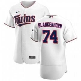 Minnesota Twins #74 Travis Blankenhorn Mens Nike White Home 2020 Authentic Player MLB Jersey