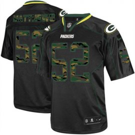 Nike Green Bay Packers #52 Clay Matthews Black Mens Stitched NFL Elite Camo Fashion Jersey