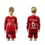 Bayern Munchen #6 Thiago Home Long Sleeves Kid Soccer Club Jersey