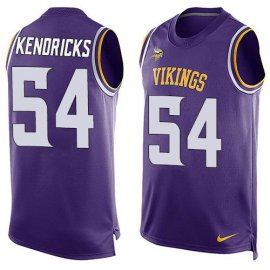 Nike Minnesota Vikings #54 Eric Kendricks Purple Team Color Mens Stitched NFL Limited Tank Top Jersey