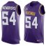 Nike Minnesota Vikings #54 Eric Kendricks Purple Team Color Mens Stitched NFL Limited Tank Top Jersey