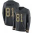 Nike Los Angeles Rams #81 Gerald Everett Anthracite Salute to Service Mens Stitched NFL Limited Therma Long Sleeve Jersey