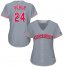 Cincinnati Reds #24 Tony Perez Grey Road Womens Stitched MLB Jersey