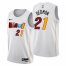 Nike Miami Heat #21 Dewayne Dedmon Mens 2022-23 City Edition NBA Jersey – Cherry Blossom White Mens