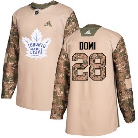 Adidas Toronto Maple Leafs #28 Tie Domi Camo Authentic 2017 Veterans Day Stitched NHL Jersey